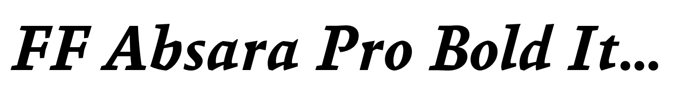 FF Absara Pro Bold Italic